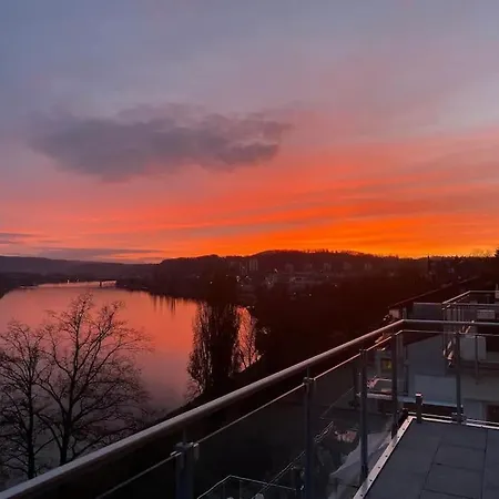 Moselblick Penthouse Mit Terrasse Apartmán Koblenc